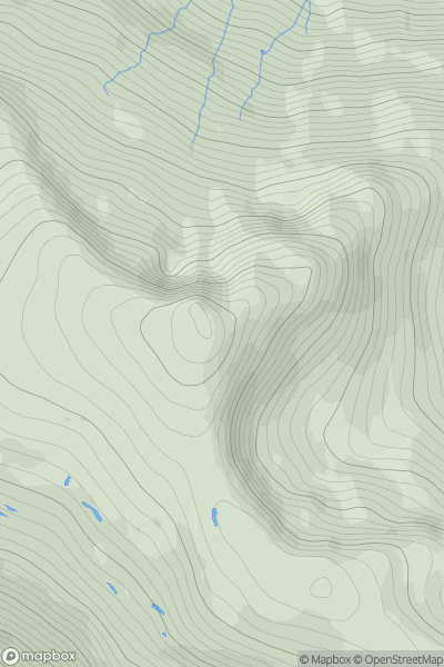 Thumbnail image for Beinn Fhada [Loch Duich to Cannich] showing contour plot for surrounding peak